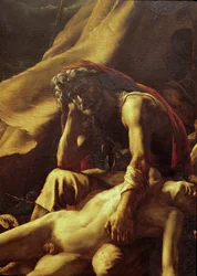 Tratwa Meduzy, fragment starego człowieka, 1819